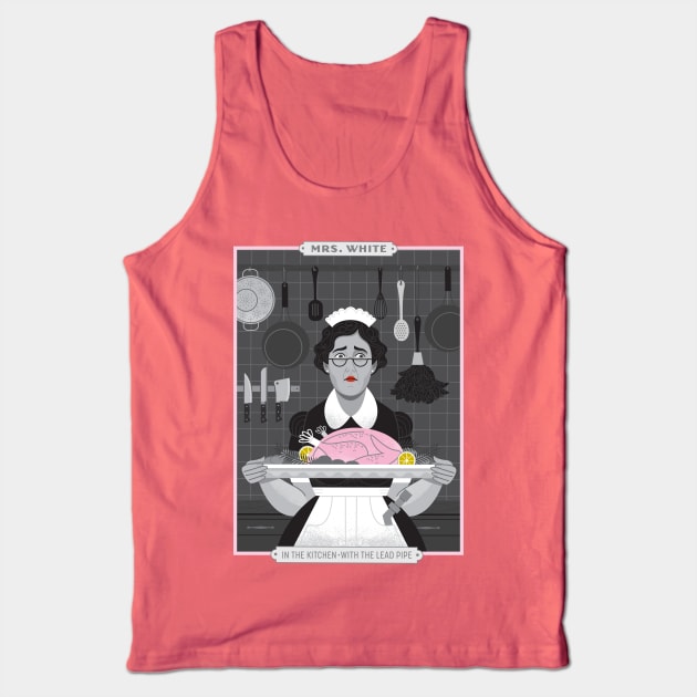 Mrs. White Tank Top by Lucie Rice Illustration and Design, LLC